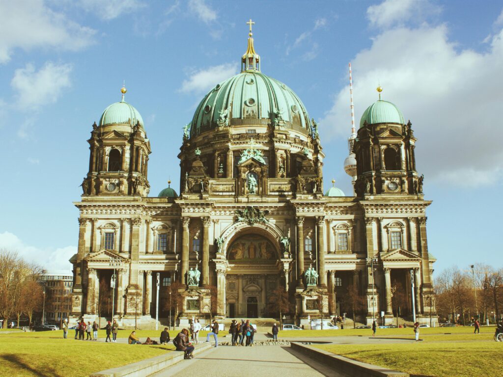 pexels photo 65567 65567 A beautiful capture of the Berlin Cathedral showcasing its architectural grandeur against a vibrant sky.